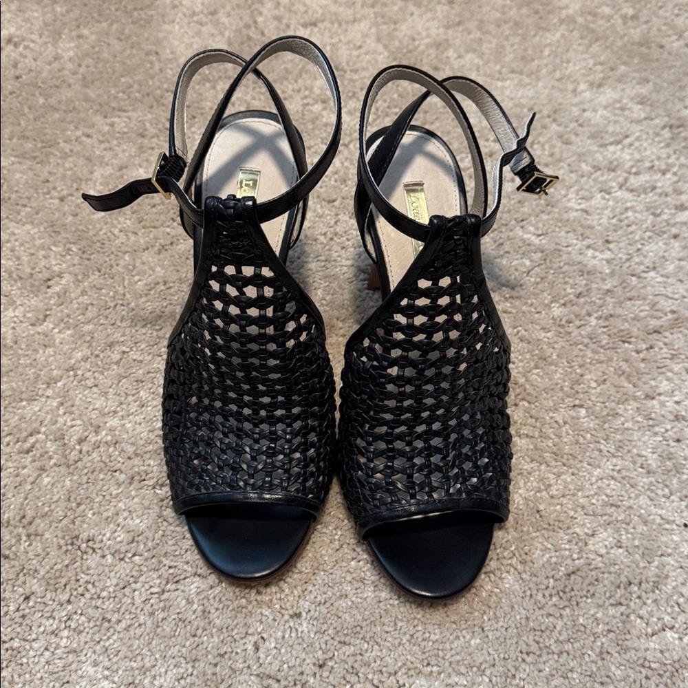 Louise et Cie Black Woven Sandals